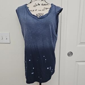 Blue Sleeveless Women's Top